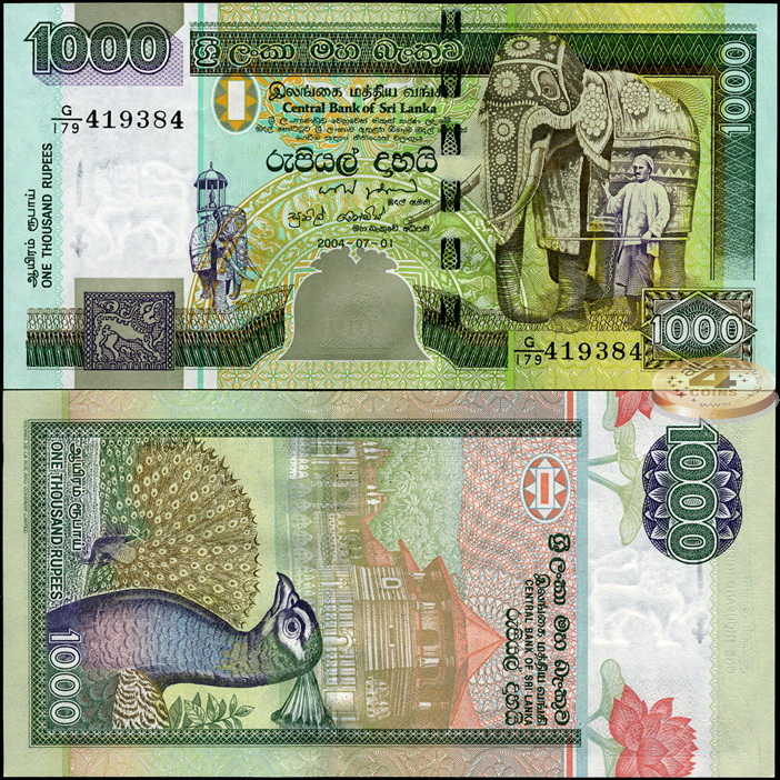 Шри Ланка. 1000 рупий (Unc) 2004