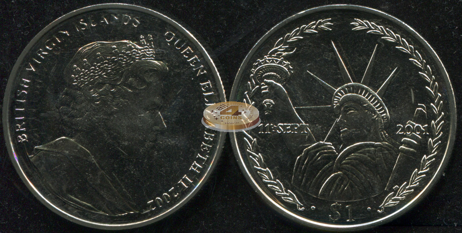 Британские Виргинские о-ва. 1 доллар. 2002 (Unc)