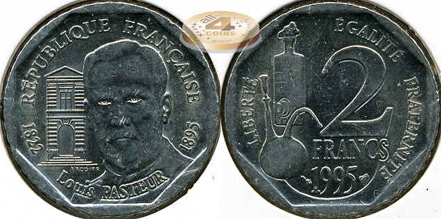 Франция. 2 франка. 1995 (Unc)