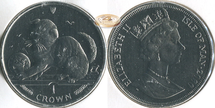 Остров Мэн. 1 крона. 2000 (Unc)