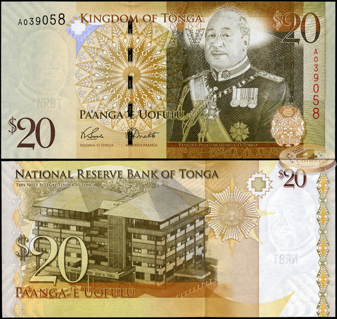 Тонга. 20 паанга (Unc) 2009