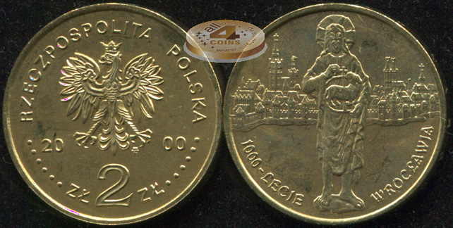 Польша. 2 злотых. 2000 (Unc)
