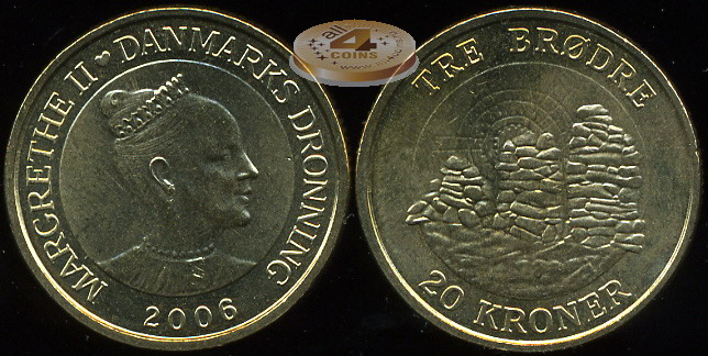 Дания. 20 крон. 2006 (Unc)