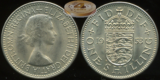 Великобритания. 1 шиллинг. 1953 (Unc)