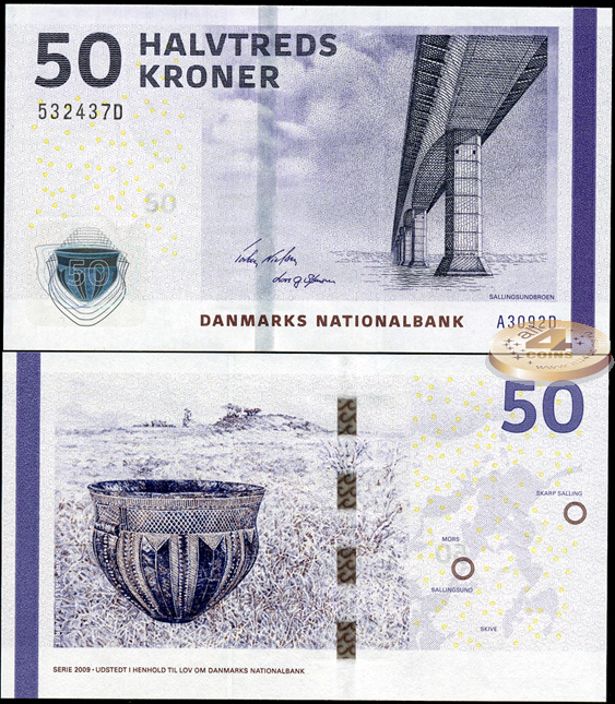 Дания. 50 крон (Unc) 2009
