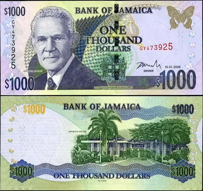 Ямайка. 1000 долларов (Unc) 2006