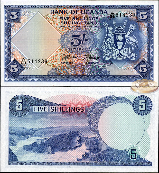 Уганда. 5 шиллингов (Unc) 1966