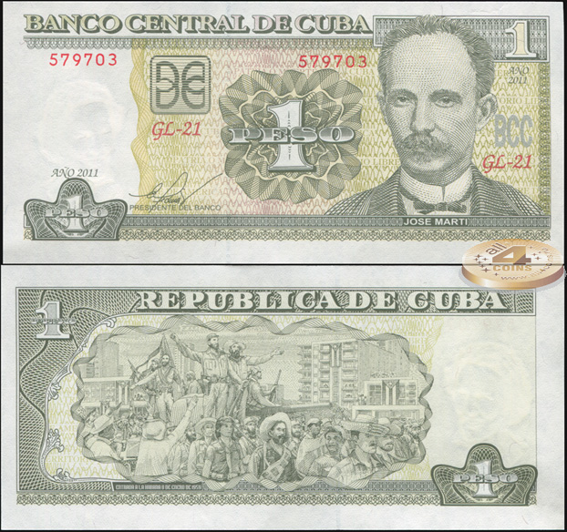 Куба. 1 песо (Unc) 2011