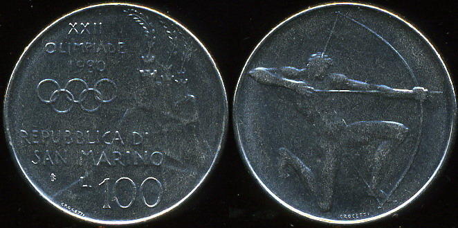 Сан-Марино. 100 лир. 1980 (Unc)