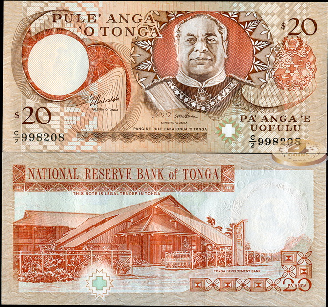 Тонга. 20 паанга (Unc) ND