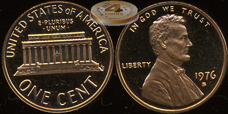 США. 1 цент. 1976.S (Proof)