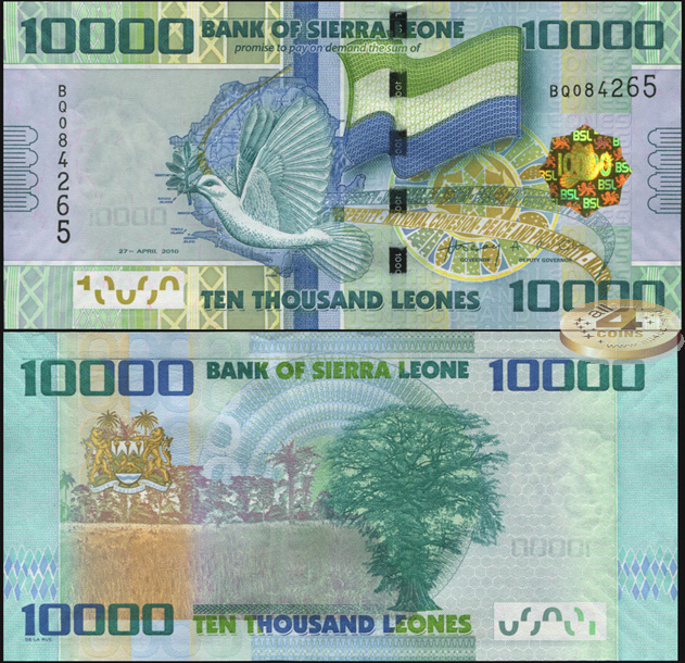 Сьерра-Леоне. 10000 леоне (Unc) 2010