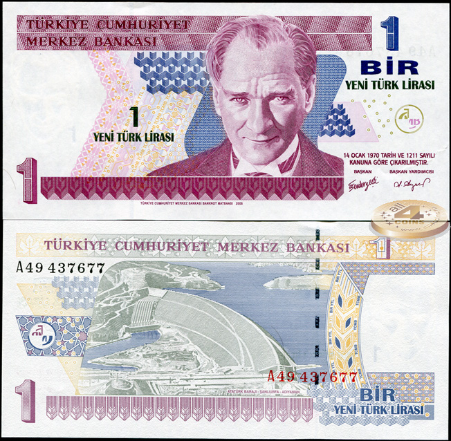 Турция. 1 новая лира (Unc) 2005