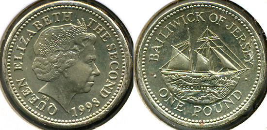 Джерси. 1 фунт. 1998 (Unc)