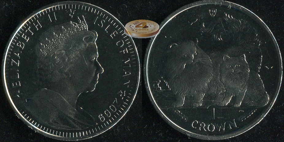 Остров Мэн. 1 крона. 2009 (Unc)