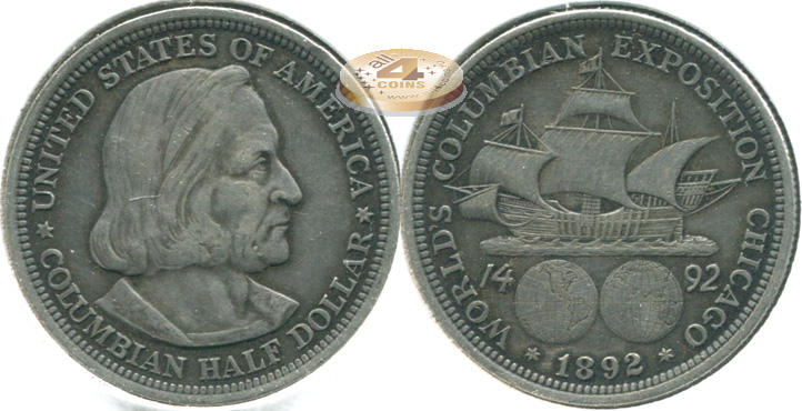 США. 1/2 доллара. 1892 (XF++. Серебро)
