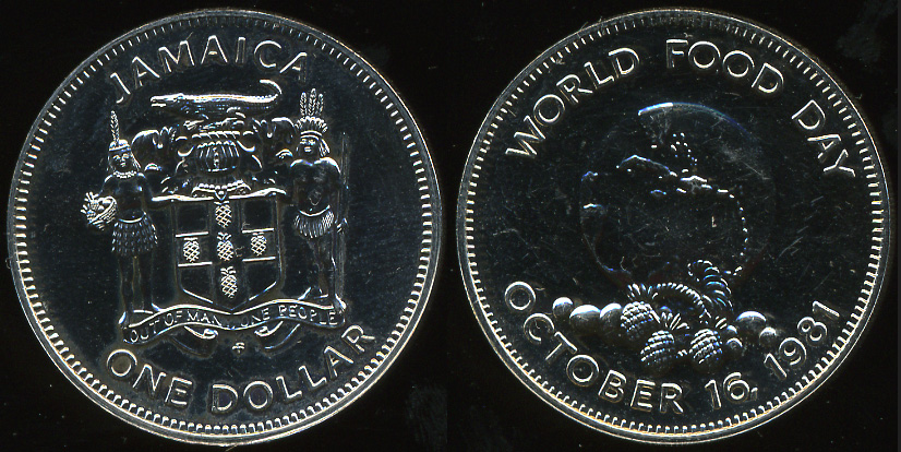 Ямайка. 1 доллар. 1981 (Unc)