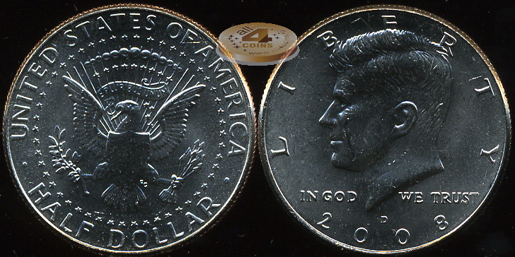 США. 1/2 доллара. 2008D (Unc)