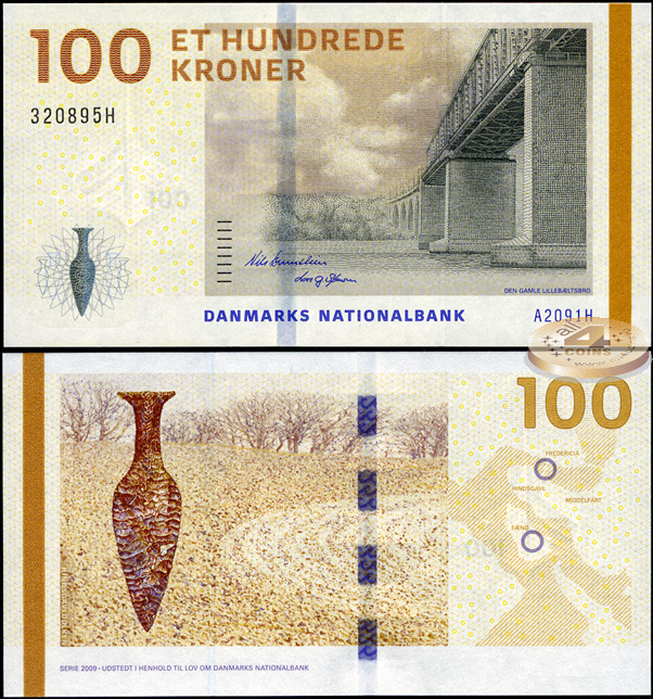 Дания. 100 крон (Unc) 2009