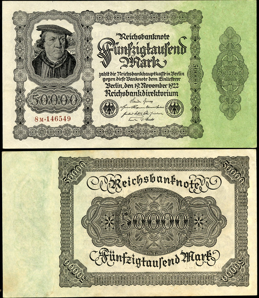 Германия (Веймарская респ.). 50000 марок (Unc) 1922