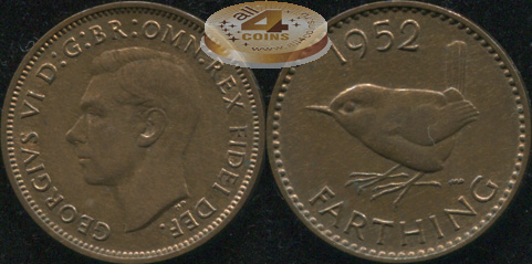 Великобритания. 1 фартинг. 1952. (Unc)