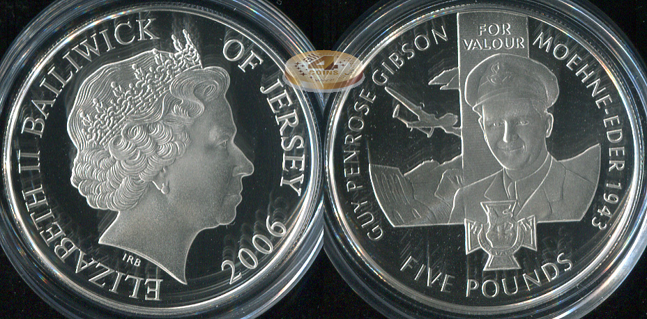 Джерси. 5 фунтов. 2006 (Proof. Серебро)