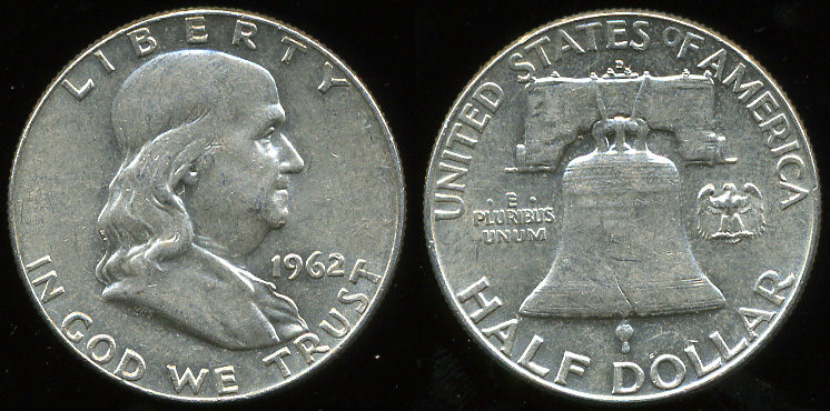 США. 1/2 доллара. 1962D (Серебро)
