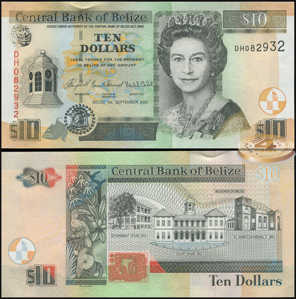 Белиз. 10 долларов (Unc) 2007