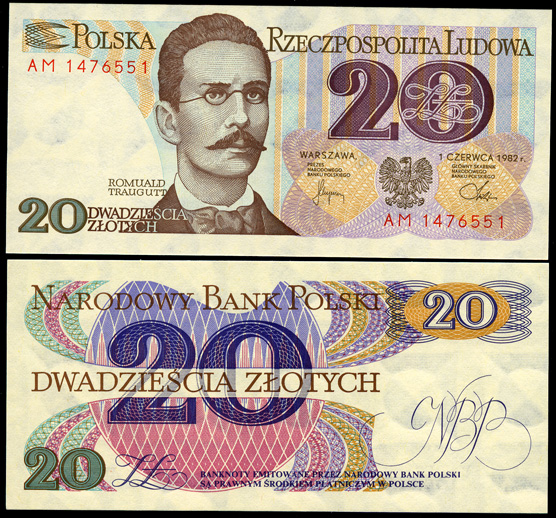 Польша. 20 злотых (Unc) 1982