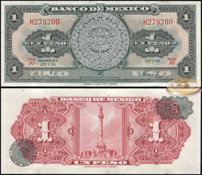 Мексика. 1 песо (Unc) 1961