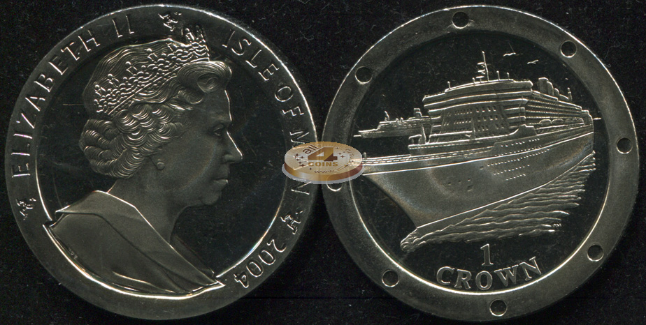 Остров Мэн. 1 крона. 2004 (Unc)