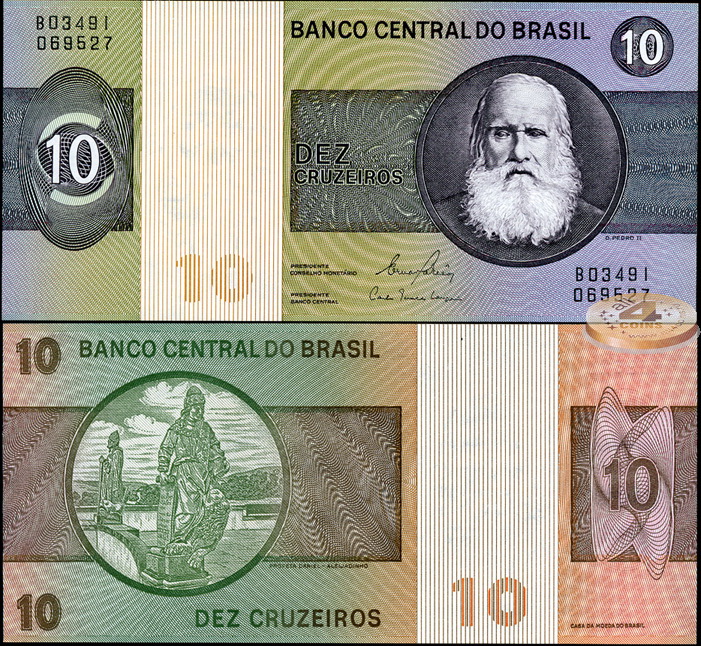 Бразилия. 10 крузейро (Unc) 1980