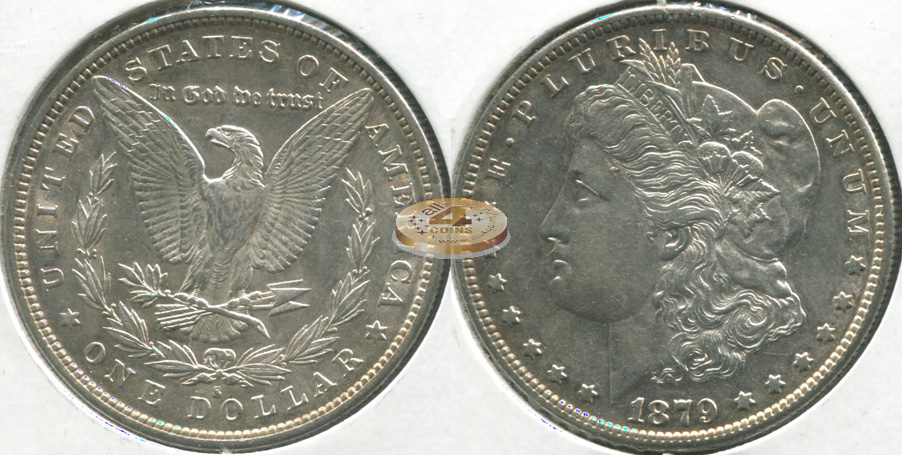 США. 1 доллар. 1879.S (aUnc+. Серебро)