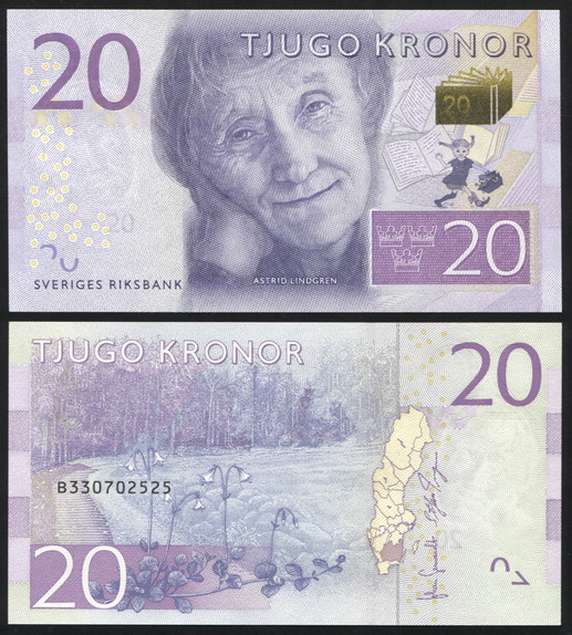 Швеция. 20 крон (Unc) 2015