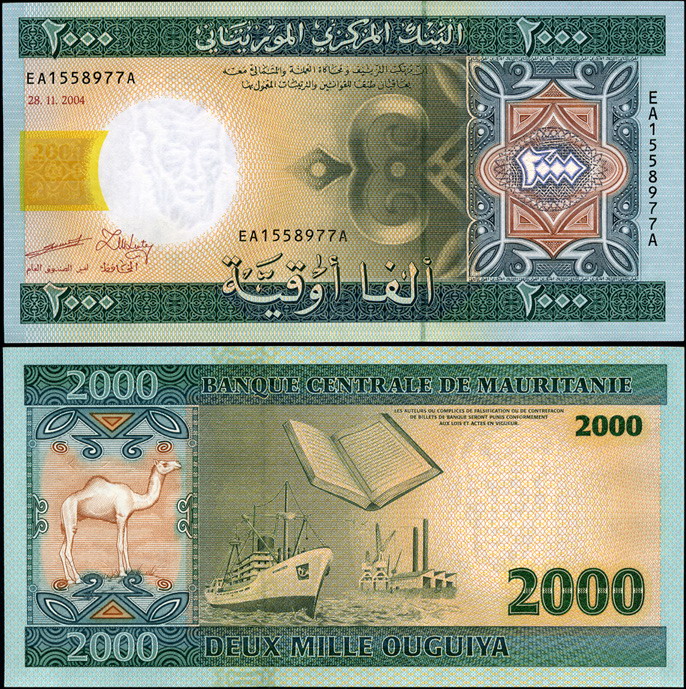 Мавритания. 2000 угий (Unc) 2004