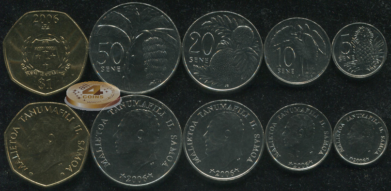 Самоа. Набор №5 (5 монет) 2006