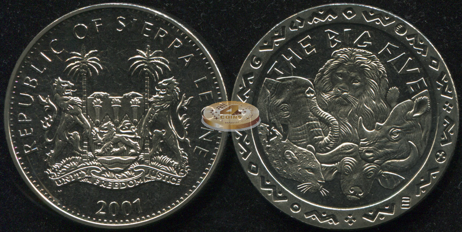 Сьерра Леоне. 1 доллар. 2001 (Unc)