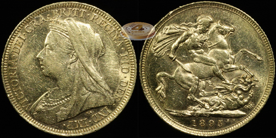 Великобритания. Соверен. 1895 (XF. Золото)