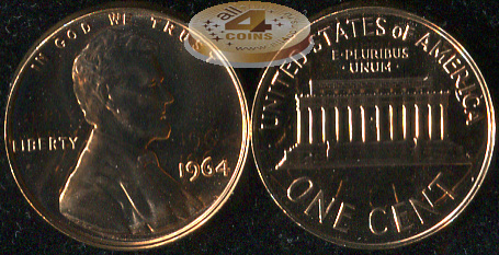 США. 1 цент. 1964 (Proof)
